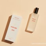 perfume in a white box